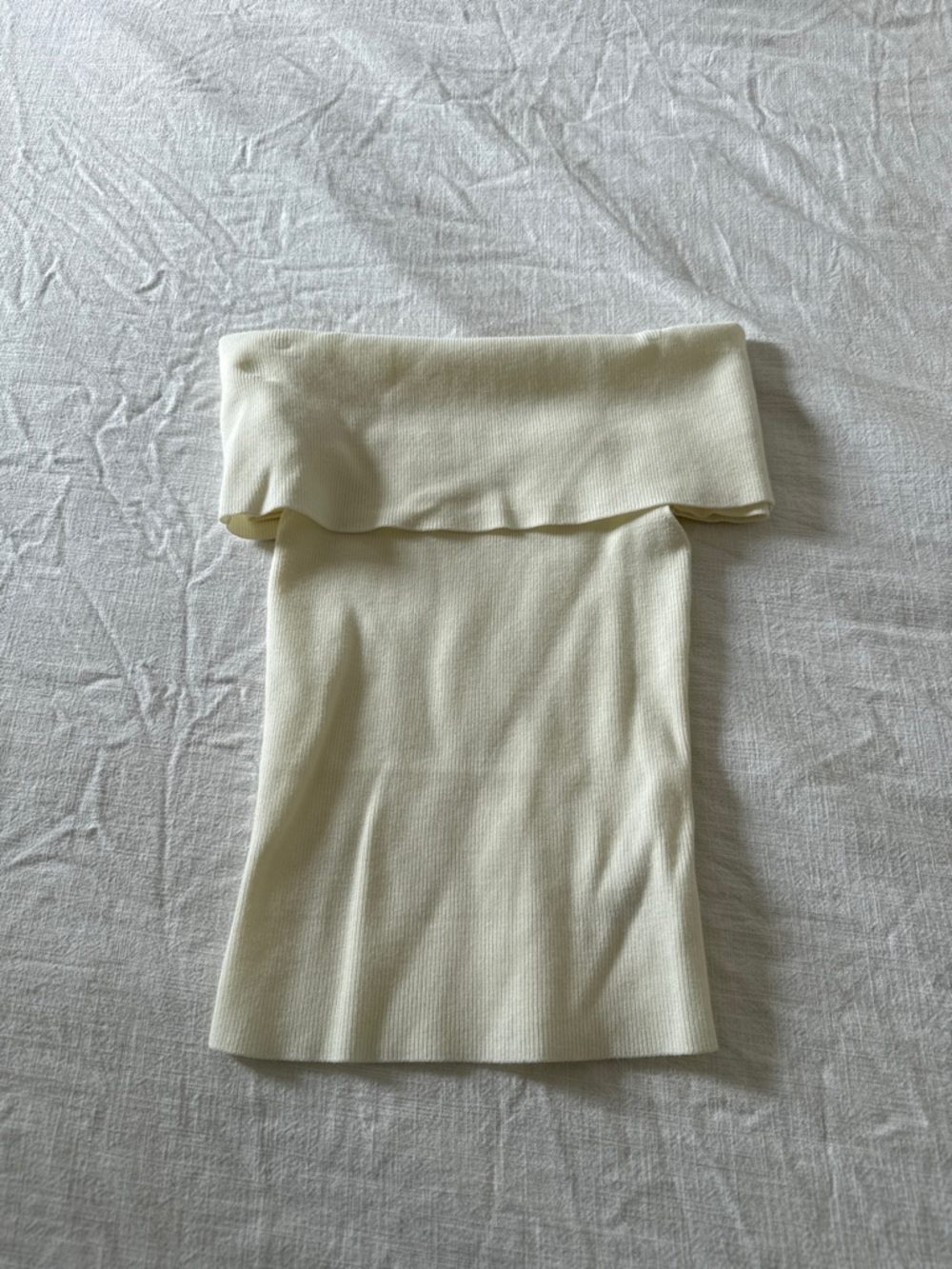 Never Worn Aritiza Off-Shoulder Knit Tube Top in Ivory Size 2XS